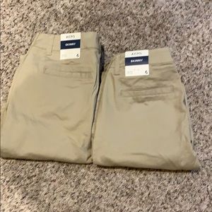 2 pair of Aeropostale uniform khaki pants NWT